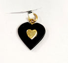 onyx heart charm