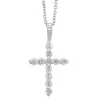 diamond classic cross pendant in 14k white gold (1/2 ctw)