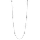 diamond station necklace in 14k white gold (3/4 ctw)